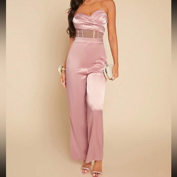 Jumpsuit with transparent straps - Picture 3 of 4